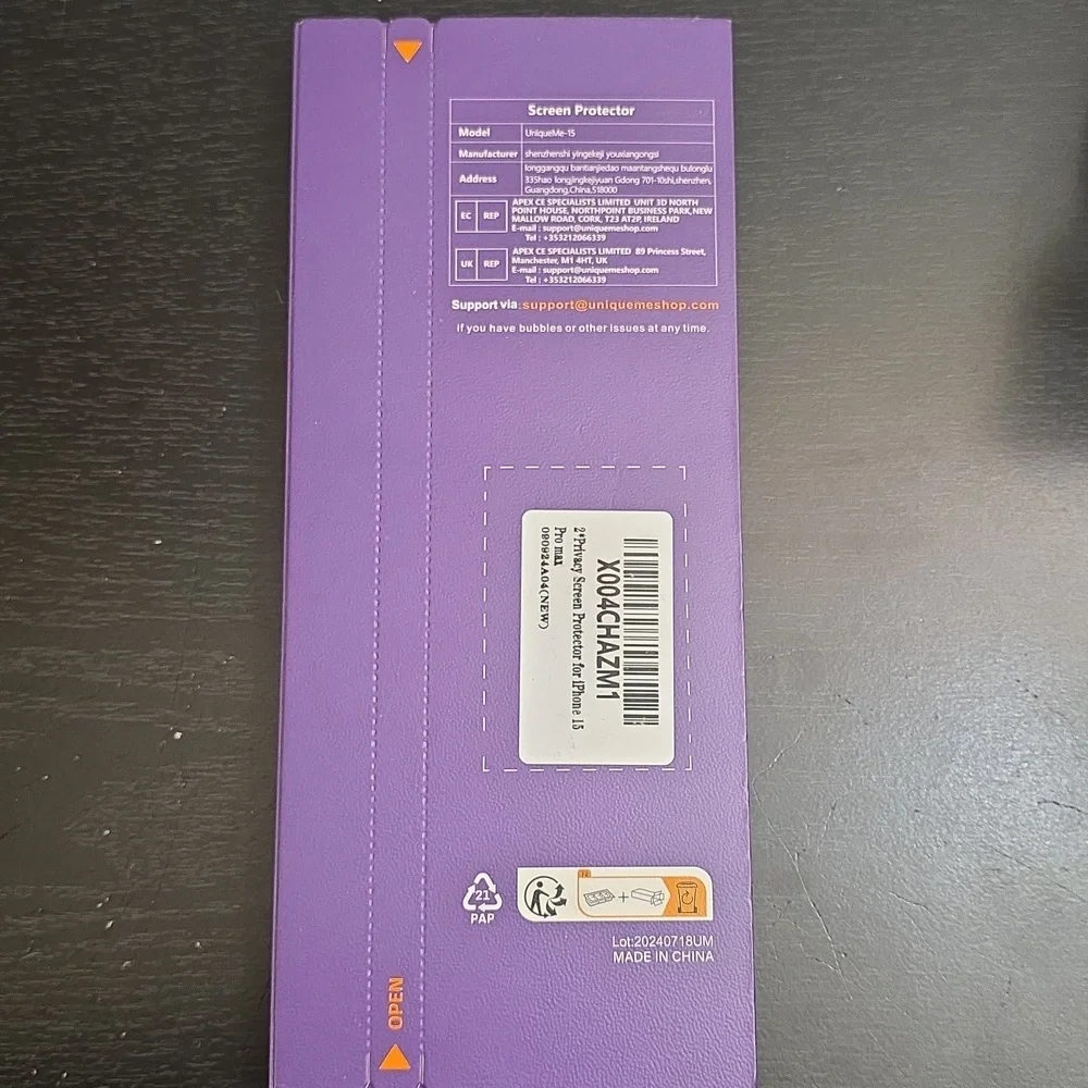 IPhine 15 Pro Max UniqueMe Screen Protector